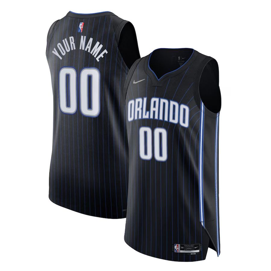 Men Orlando Magic Nike Black Diamond Swingman Authentic Custom NBA Jersey->customized nba jersey->Custom Jersey
